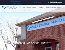 Tablet Screenshot of caryfamilydentistry.com